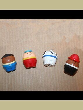 Toddle Tots (4) People & Dog Chunky Figures Lot 1980's